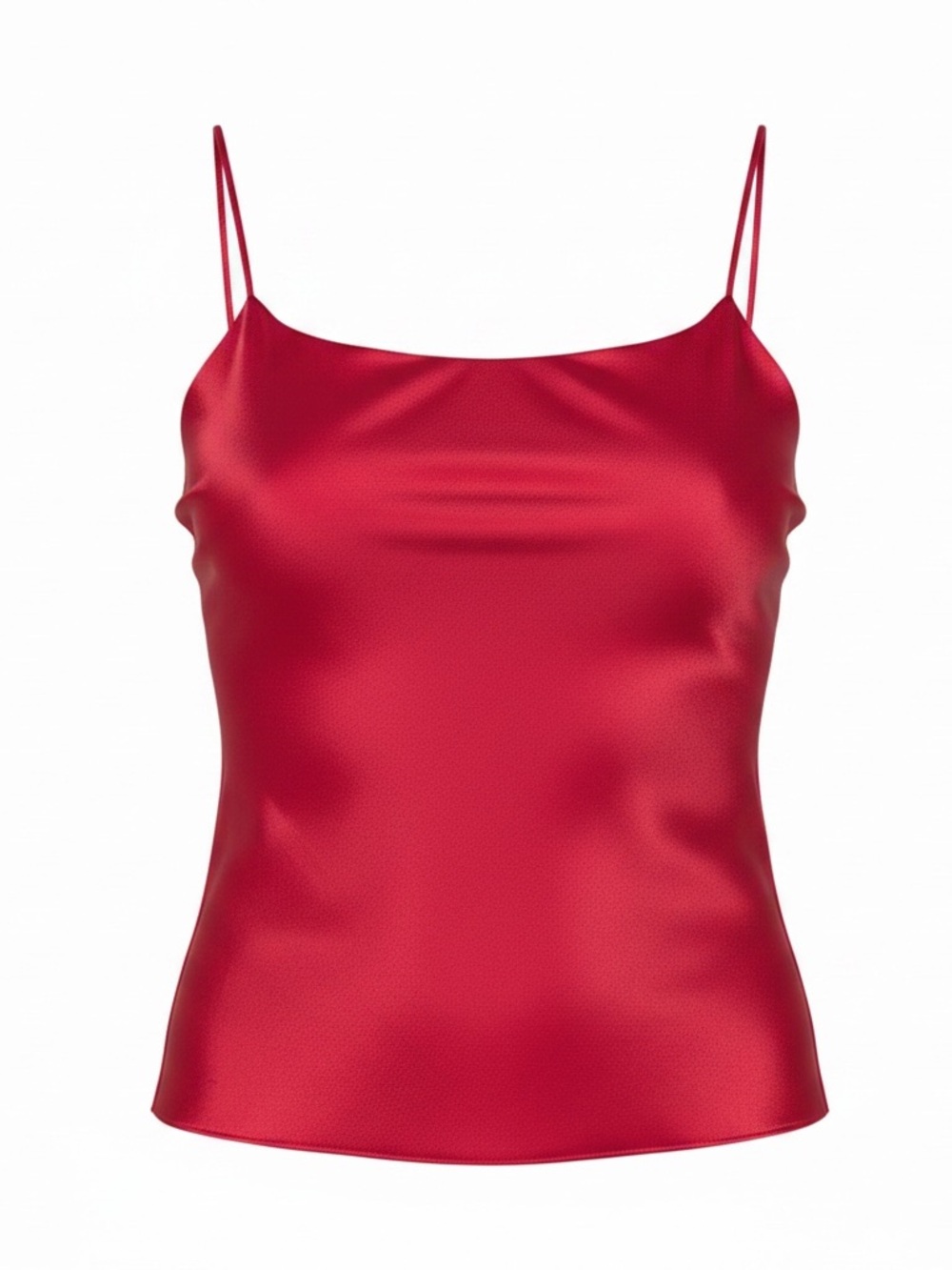 NWOT Alice + Olivia Red Super Cute Satin Spaghetti-Strap Cami Top